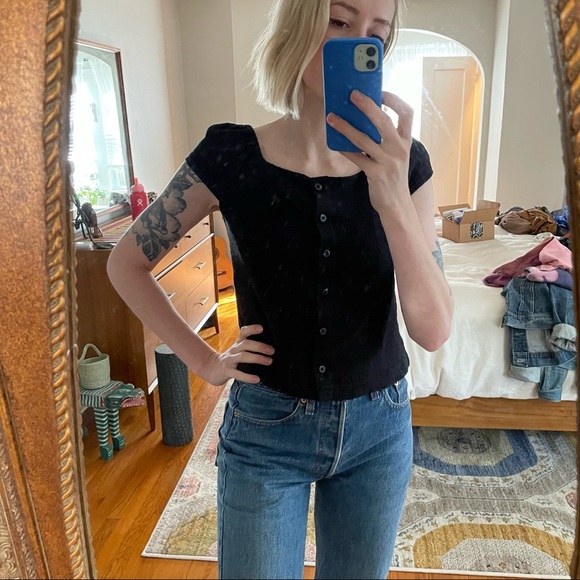 Madewell Tops - Texture & Thread Button-Front Top, XXS (fits xs-s)
